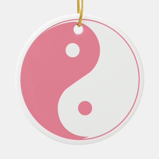 Niedlich Pink Yin & Yang Ornament (Vorne)