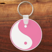 Niedlich Pink Yin Yang Schlüsselanhänger (Vorderseite)