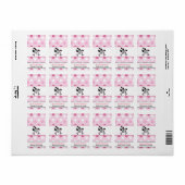 Niedlich Pink Zebra Miniatur Candy Wrappers Adressaufkleber (Vorne)