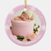 Niedlich-pinkfarbene Babys Keramik Ornament (Vorne)