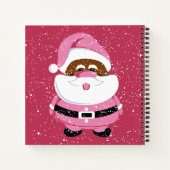 Niedlich-pinkfarbener afrikanischer Weihnachtsmann Notizblock (Rückseite)