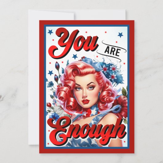 Niedlich Pinup_ Du bist genug Einladung (Vorderseite)