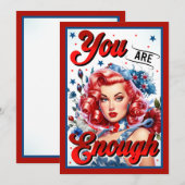 Niedlich Pinup_ Du bist genug Einladung (Vorne/Hinten)