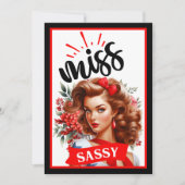 Niedlich Pinup_ Miss Sassy Einladung (Vorderseite)
