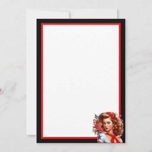 Niedlich Pinup_ Miss Sassy Einladung (Rückseite)