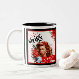 Niedlich Pinup_ Miss Sassy Zweifarbige Tasse