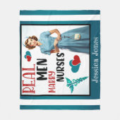 Niedlich Pinup_ Real Men Heiraten Fleecedecke (Vorderseite)