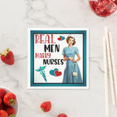 Niedlich Pinup_ Real Men Heiraten Serviette (Beispiel)