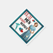 Niedlich Pinup_ Real Men Heiraten Serviette (Ecke)