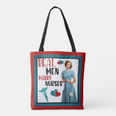 Niedlich Pinup_ Real Men Heiraten Tasche (Rückseite)