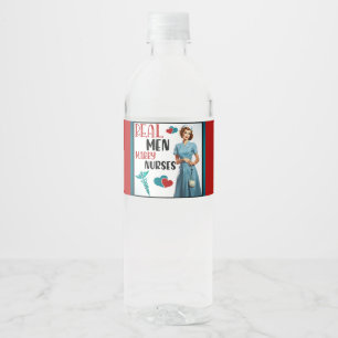 Niedlich Pinup_ Real Men Heiraten Wasserflaschenetikett