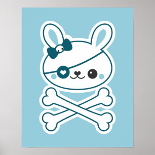 Niedlich Pirate Bunny Poster