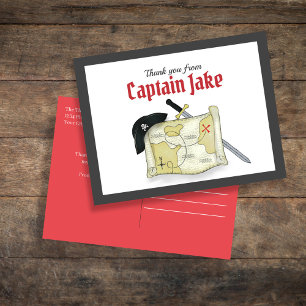 Niedlich Pirate Einfach Danke Custom Postkarte