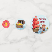 Niedlich Pirate Girl Geburtstagsboot Konfetti (Rückseiten)