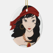 Niedlich Pirate Girl Keramikornament (Rechts)