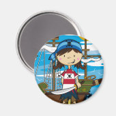 Niedlich Pirate Girl Magnet (Vorderseite/Rückseite)