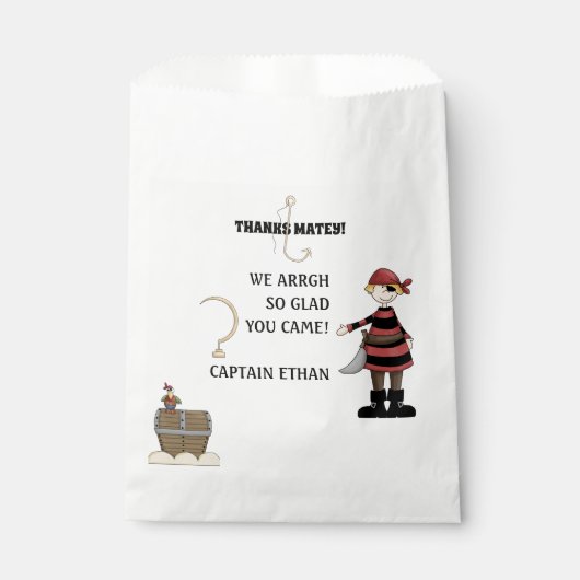 Niedlich Pirate Kindergeburtstag Party Geschenktütchen (Vorderseite)