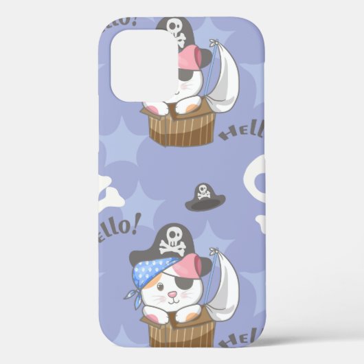 Niedlich Pirate Kitten Pattern Case-Mate iPhone Hülle (Rückseite)