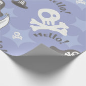 Niedlich Pirate Kitten Pattern Geschenkpapier (Ecke)
