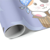 Niedlich Pirate Kitten Pattern Geschenkpapier (Rolleneckpunkt)