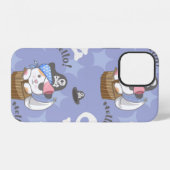 Niedlich Pirate Kitten Pattern iPhone Hülle (Rückseite (Horizontal))