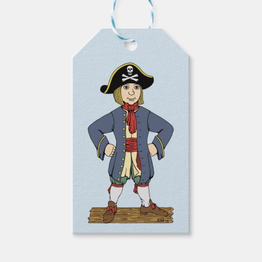 Niedlich Pirate Lad Geschenkanhänger (Vorderseite)