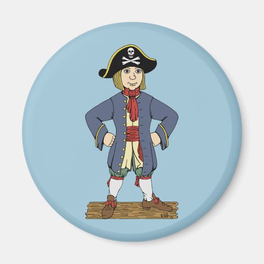 Niedlich Pirate Lad Magnet (Vorne)