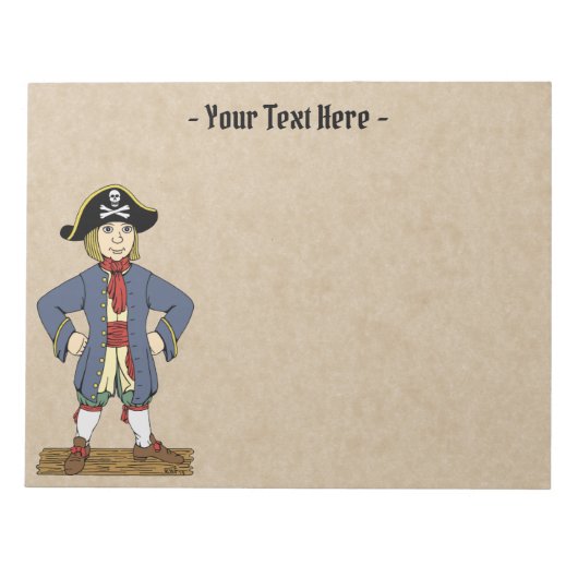 Niedlich Pirate Lad Notizblock (Vorderseite)