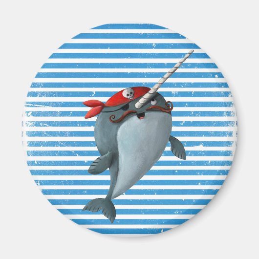 Niedlich Pirate Narwhal Magnet (Vorne)