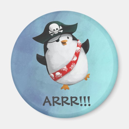 Niedlich Pirate Penguin Magnet (Vorne)