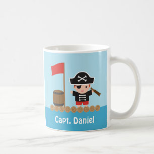 Niedlich Piratenkapitän, Ocean Raft, Boy Name Tass Kaffeetasse