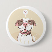 Niedlich Pit Bull Button (Vorderseite)