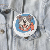 Niedlich Pit Bull Button (Beispiel)