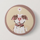 Niedlich Pit Bull Button (Vorderseite)