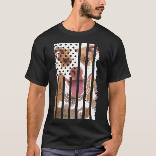 Niedlich Pit Bull Dog Picture Funny Puppy American T-Shirt (Vorderseite)