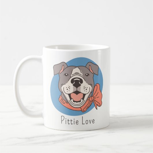 Niedlich Pit Bull Kaffeetasse (Links)