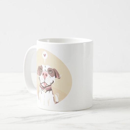 Niedlich Pit Bull Kaffeetasse (Vorderseite Links)