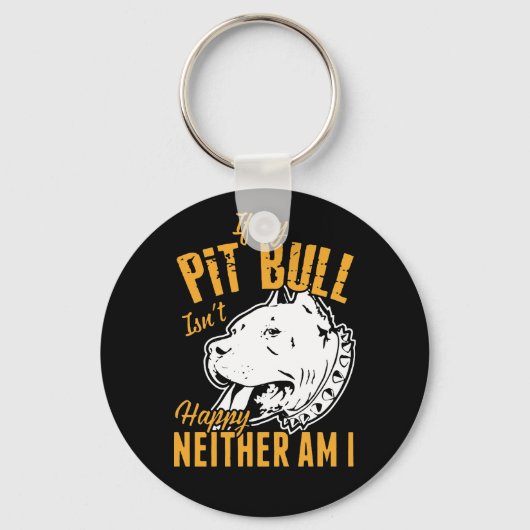 Niedlich Pit Bull Mama Vater Welpe Dog Pitbull Res Schlüsselanhänger (Vorderseite)