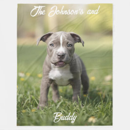 Niedlich Pit Bull Personalisiert Fleecedecke