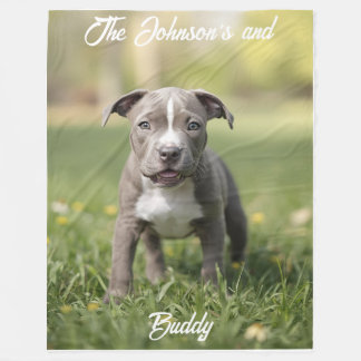 Niedlich Pit Bull Personalisiert Fleecedecke