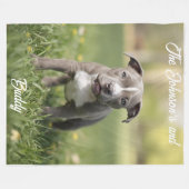 Niedlich Pit Bull Personalisiert Fleecedecke (Vorderseite (Horizontal))