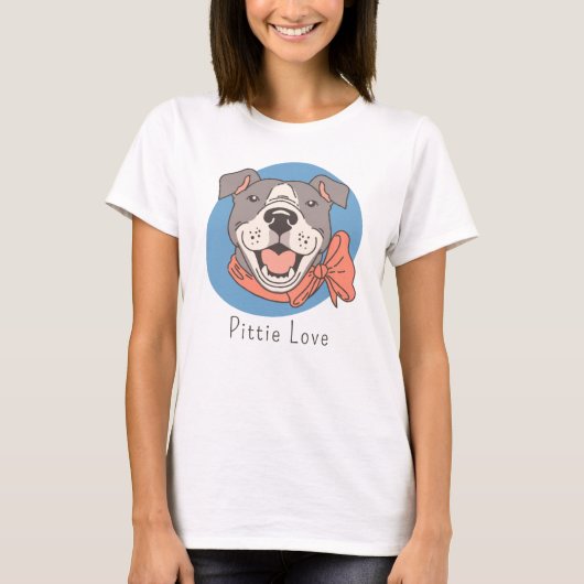 Niedlich Pit Bull T-Shirt (Vorderseite)