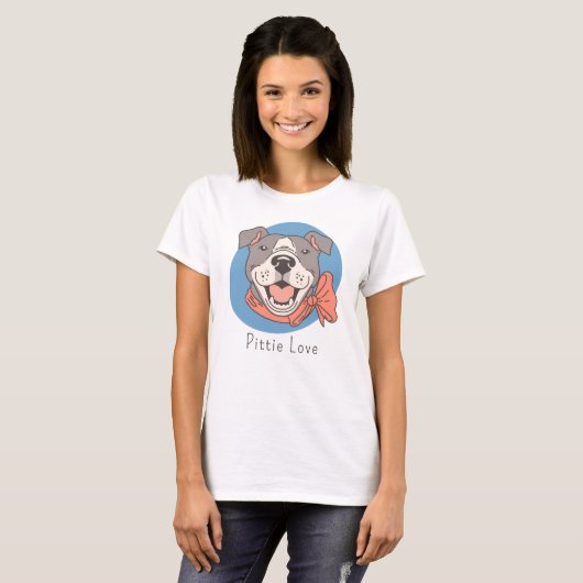 Niedlich Pit Bull T-Shirt (Vorne ganz)