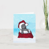 Niedlich Pit Bull Weihnachtskarte Karte (Vorderseite)