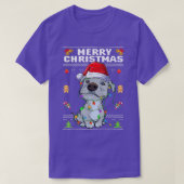 Niedlich Pit Bull Welpe Frohe Weihnachten Ugly Swe T-Shirt (Design vorne)