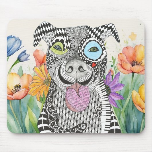 Niedlich Pitbull Dog Mousepad (Vorne)