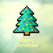 Niedlich Pixel Art Christmas Tree Funny Geeky Cust Fensteraufkleber (Blatt 3)