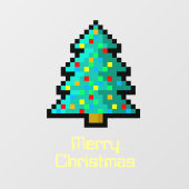 Niedlich Pixel Art Christmas Tree Funny Geeky Cust Fensteraufkleber (Blatt)