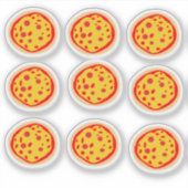 Niedlich Pizza Aufkleber (Vorderseite)