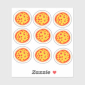 Niedlich Pizza Aufkleber (Blatt)